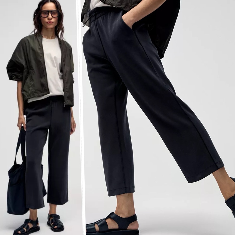 LULULEMON Softstreme High-Rise Straight-Leg Cropped Pant In Black Size 8